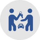 icon showing a dealer with keys